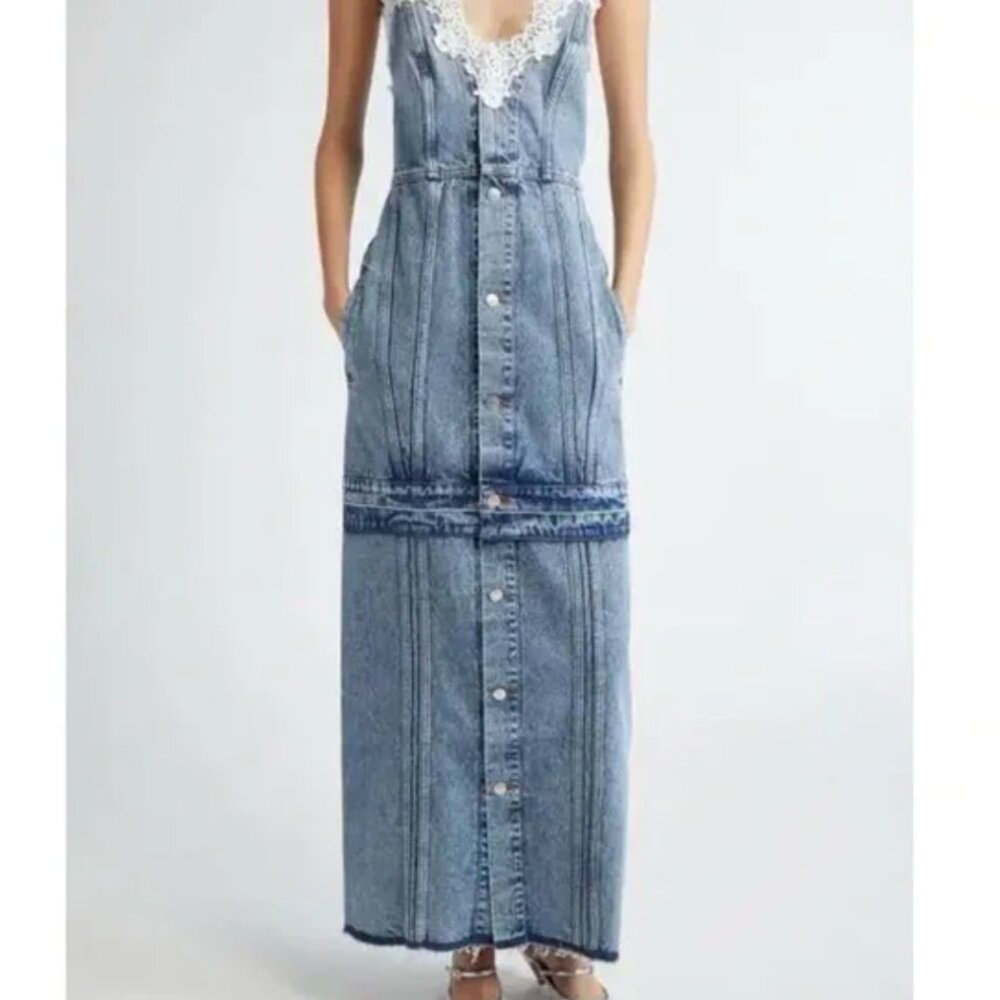 Stella McCartney Blue Denim Maxi Dress